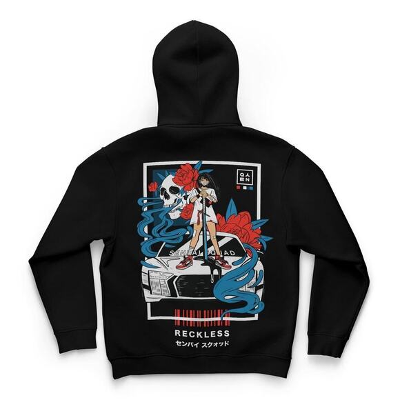 Senpai Squad “Reckless” Hoodie size 3XL